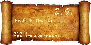 Dovák Ibolya névjegykártya